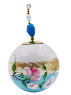 Boule de Noël fleurs avec perles — 7 cm — Réf. A18 — vue 3