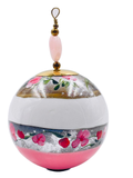 Boule de Noël fleurs avec perles — 7 cm — Réf. A22 — vue 1