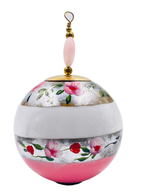 Boule de Noël fleurs avec perles — 7 cm — Réf. A22 — vue 3