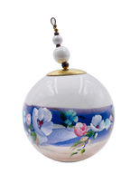 Boule de Noël fleurs avec perles — 7 cm — Réf. 20 — vue 2