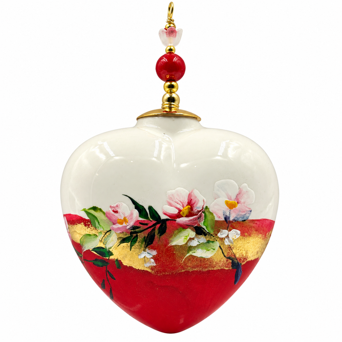 Cœur de Noël fleurs personnalisable — Réf. 01 — face principale