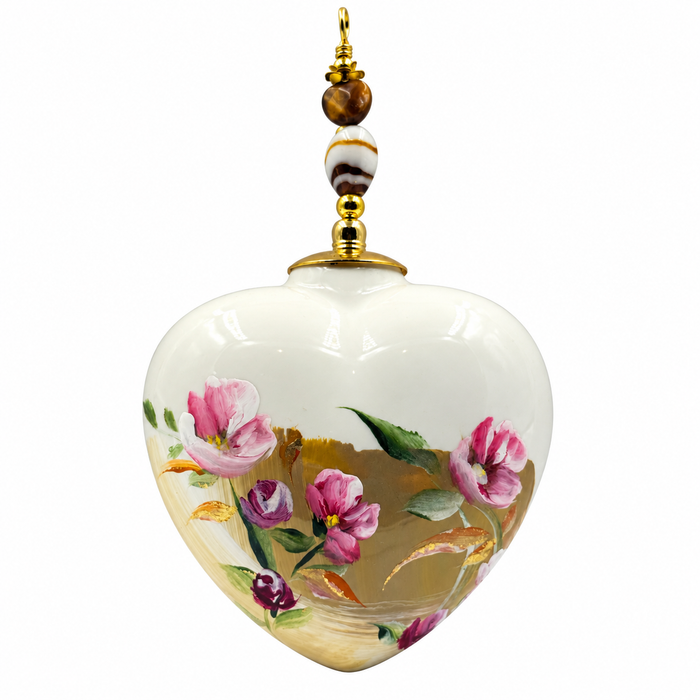 Cœur de Noël fleurs personnalisable — Réf. 03 — face principale