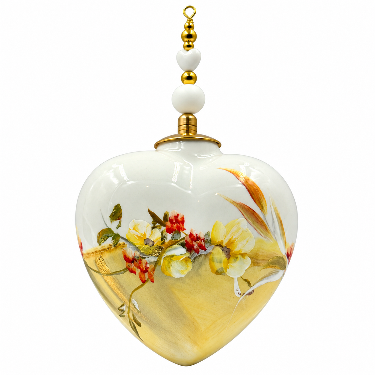 Cœur de Noël fleurs personnalisable — Réf. 04
