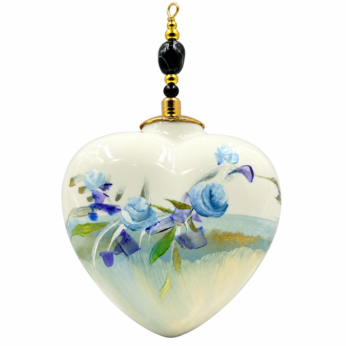 Cœur de Noël fleurs personnalisable — Réf. 05