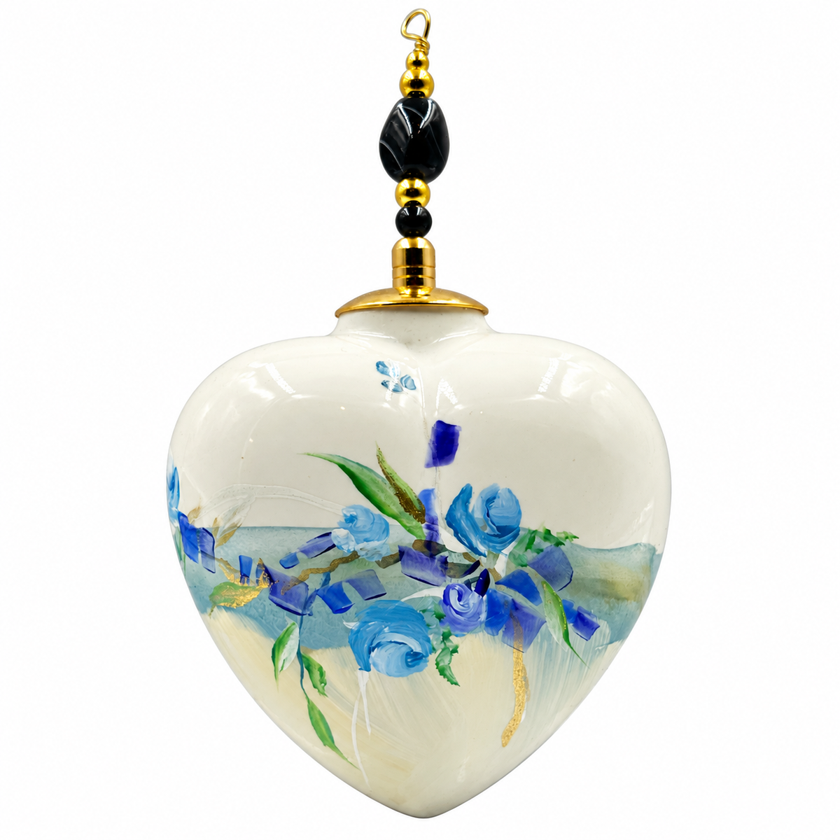 Cœur de Noël fleurs personnalisable — Réf. 05 — autre face