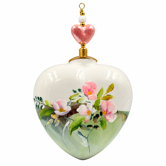 Cœur de Noël fleurs personnalisable — Réf. 07 — face principale