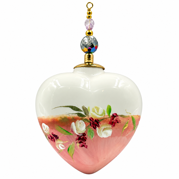 Cœur de Noël fleurs personnalisable — Réf. 09 — face principale
