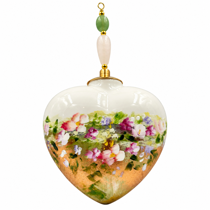 Cœur de Noël fleurs personnalisable — Réf. 10 — face principale