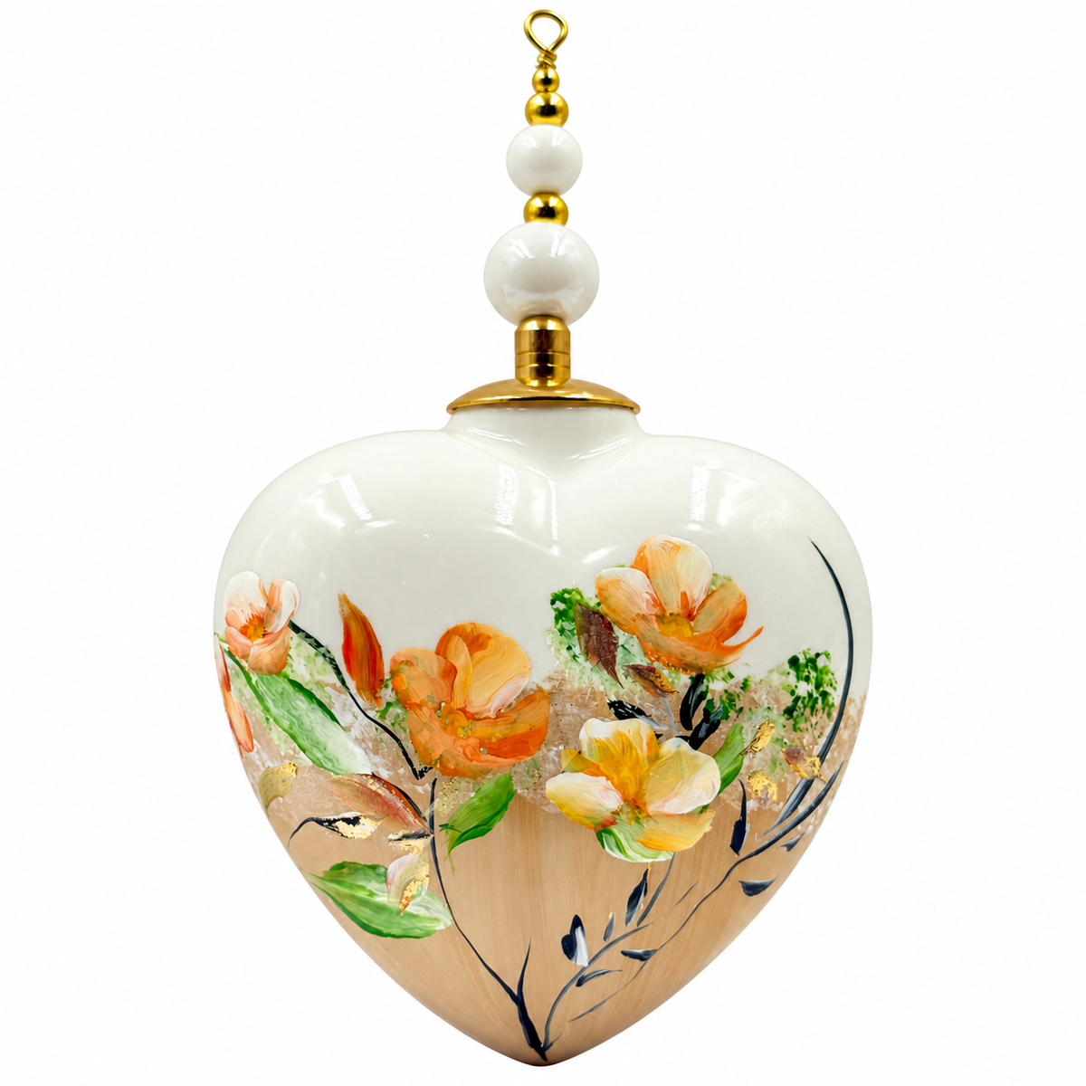 Cœur de Noël fleurs personnalisable — Réf. 12 — autre face