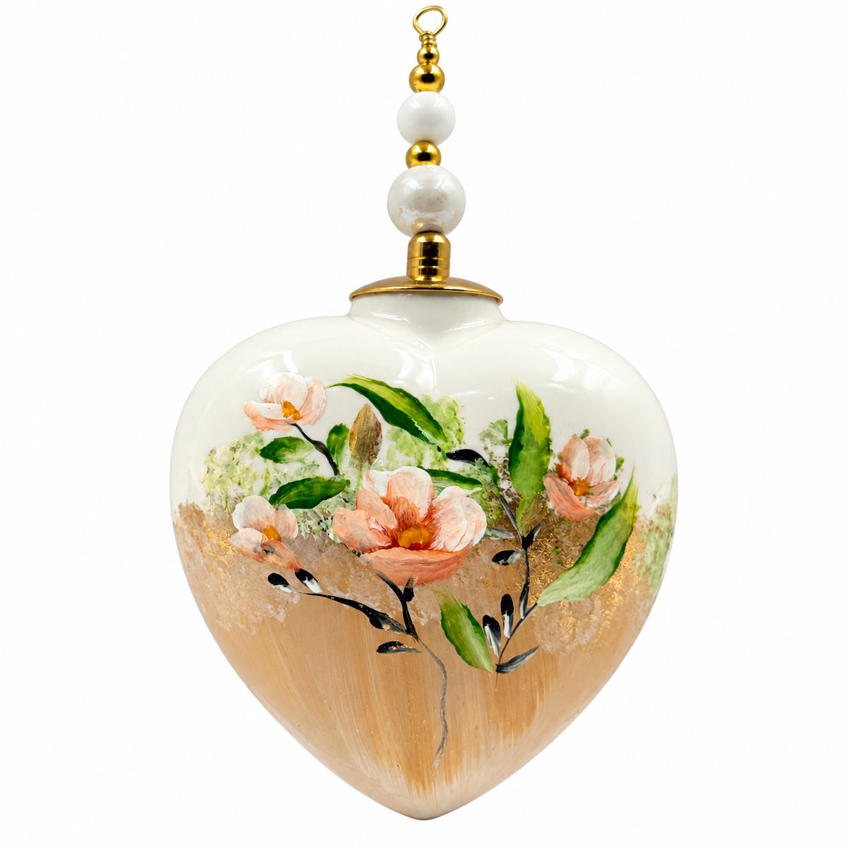 Cœur de Noël fleurs personnalisable — Réf. 12 — face principale