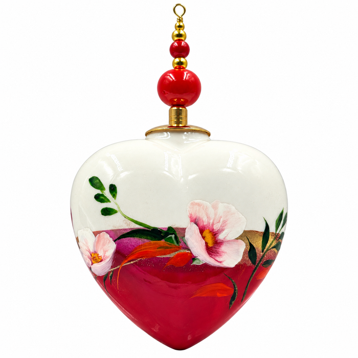 Cœur de Noël fleurs personnalisable — Réf. 13 — face principale