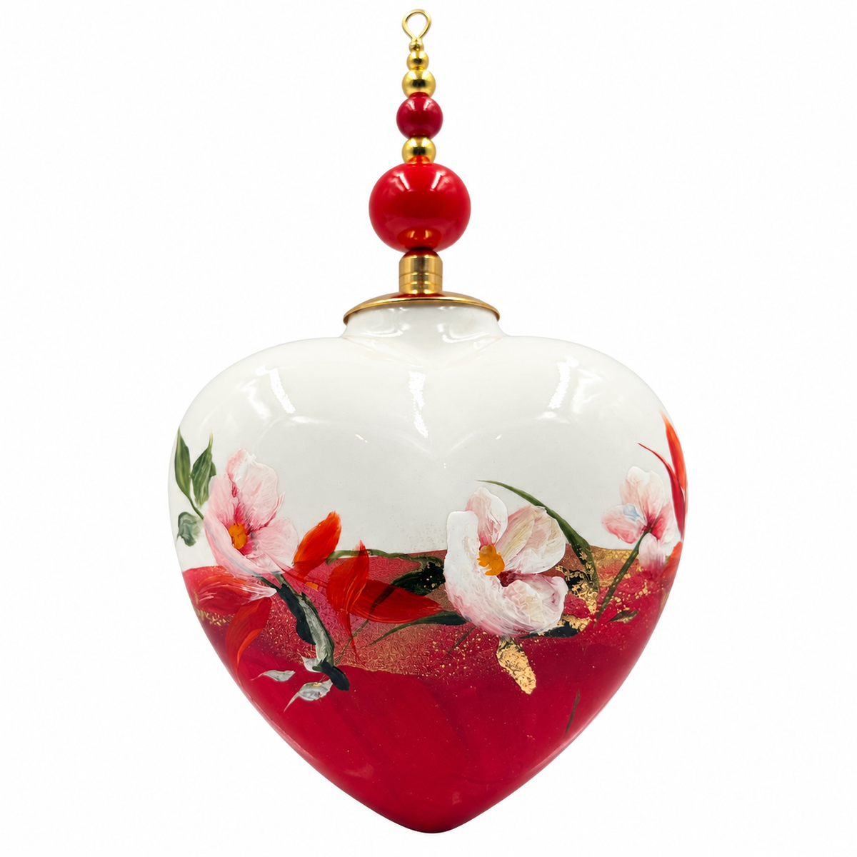 Cœur de Noël fleurs personnalisable — Réf. 13 — autre face