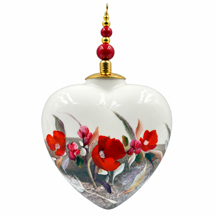 Cœur de Noël fleurs personnalisable — Réf. 14 — face principale