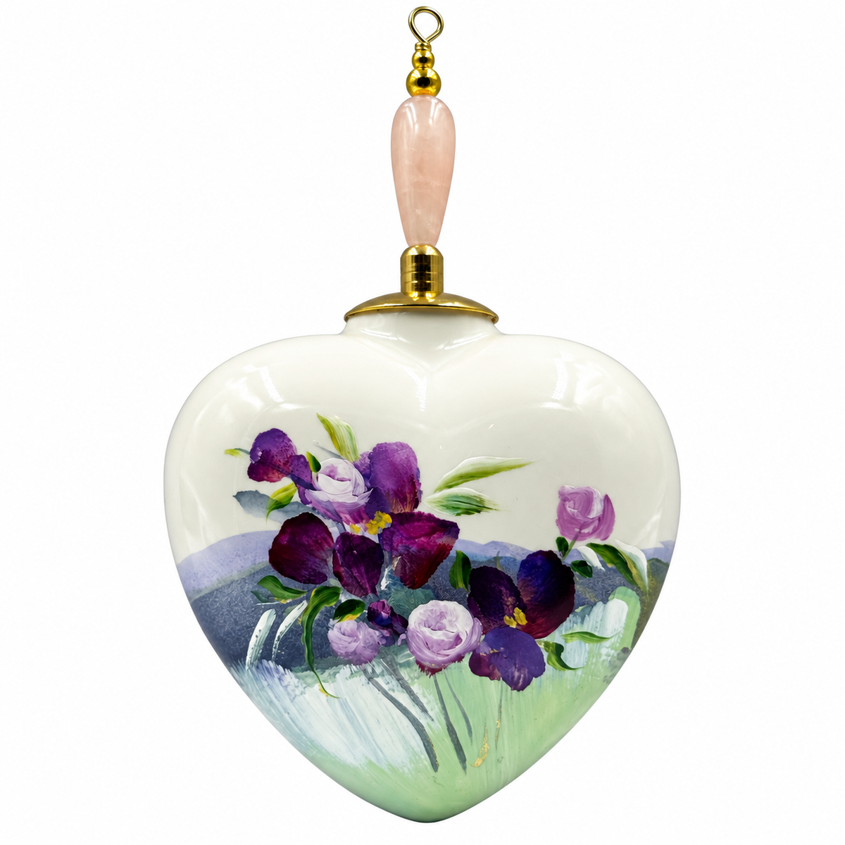 Cœur de Noël fleurs personnalisable — Réf. 15 — autre face