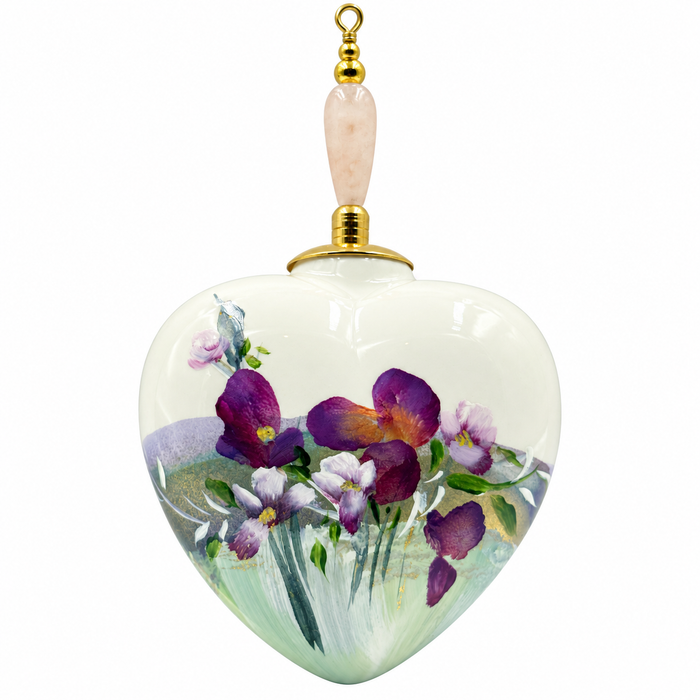 Cœur de Noël fleurs personnalisable — Réf. 15 — face principale