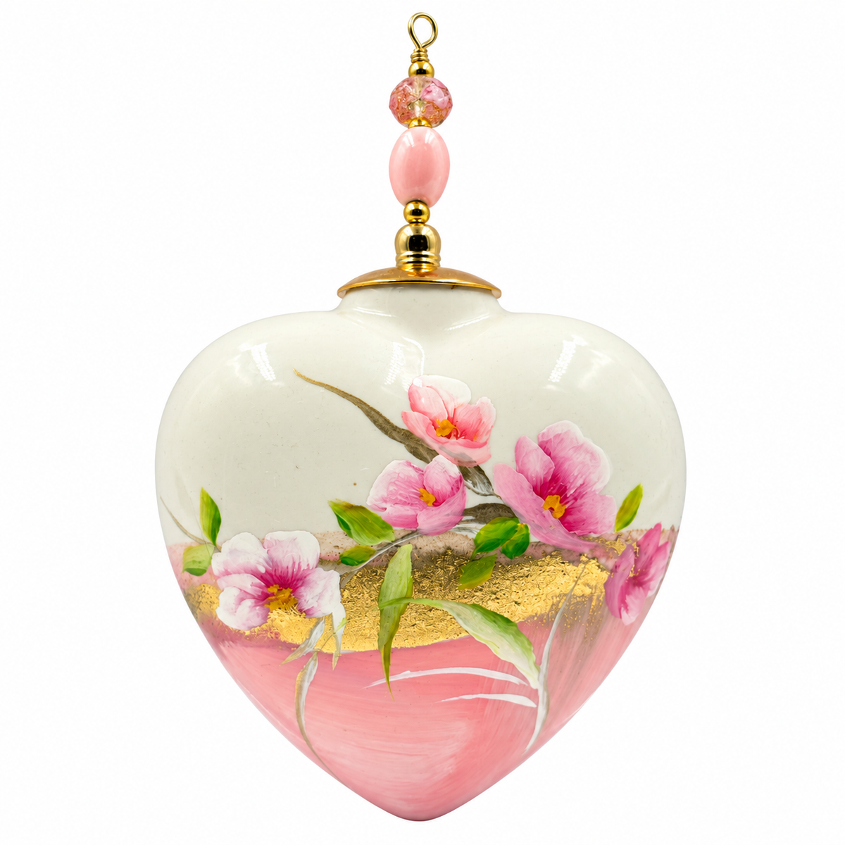 Cœur de Noël fleurs personnalisable — Réf. 17 — face principale