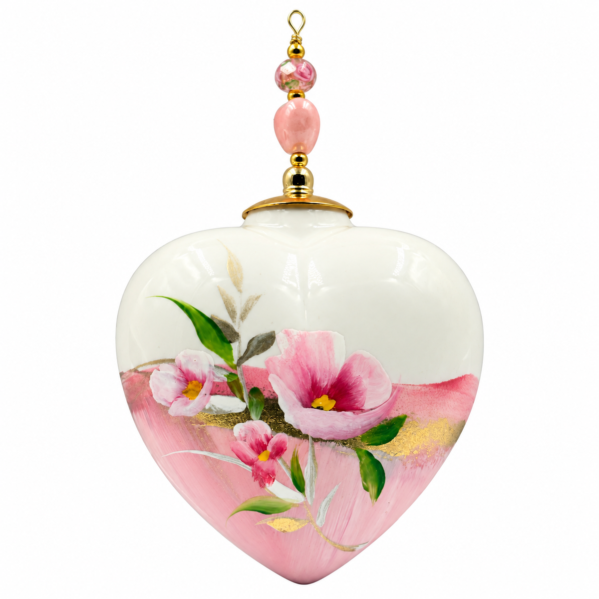 Cœur de Noël fleurs personnalisable — Réf. 17 — autre face