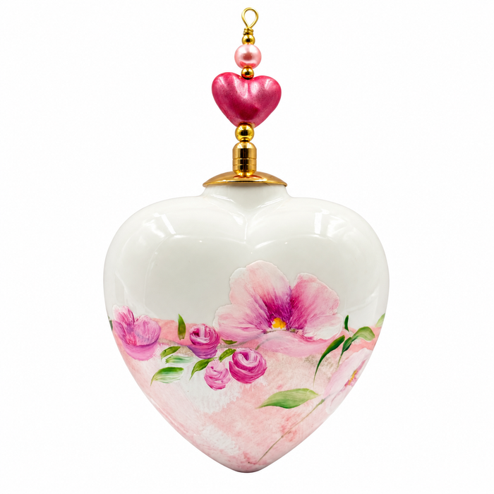 Cœur de Noël fleurs personnalisable — Réf. 19 — face principale