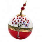 Boule de Noël en porcelaine avec perles et strass 8 cm, référence 01, vue complémentaire 4