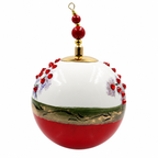 Boule de Noël en porcelaine avec perles et strass 8 cm, référence 01, vue complémentaire 5