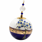 Boule de Noël en porcelaine avec perles et strass 8 cm, référence 02, vue complémentaire 4