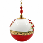 Boule de Noël en porcelaine avec perles et strass 8 cm, référence 03, vue complémentaire 3