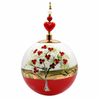 Boule de Noël en porcelaine avec perles et strass 8 cm, référence 03, vue complémentaire 4