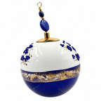 Boule de Noël en porcelaine avec perles et strass 8 cm, référence 05, vue complémentaire 10