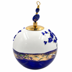 Boule de Noël en porcelaine avec perles et strass 8 cm, référence 05, vue complémentaire 8