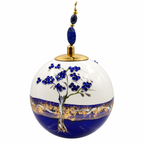 Boule de Noël en porcelaine avec perles et strass 8 cm, référence 05, vue complémentaire 9