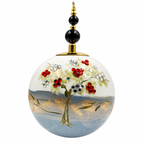 Boule de Noël en porcelaine avec perles et strass 8 cm, référence 08, vue complémentaire 5