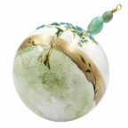 Boule de Noël en porcelaine avec perles et strass 8 cm, référence 10, vue complémentaire 1