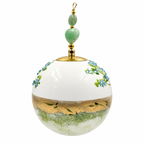Boule de Noël en porcelaine avec perles et strass 8 cm, référence 10, vue complémentaire 3