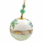Boule de Noël en porcelaine avec perles et strass 8 cm, référence 10, vue complémentaire 5