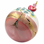 Boule de Noël en porcelaine avec perles et strass 8 cm, référence 13, vue complémentaire 1