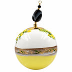 Boule de Noël en porcelaine avec perles et strass 8 cm, référence 14, vue complémentaire 3