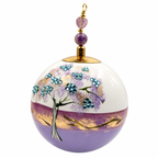 Boule de Noël en porcelaine avec perles et strass 8 cm, référence 15, vue complémentaire 4