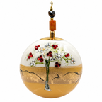 Boule de Noël en porcelaine avec perles et strass 8 cm, référence 16, vue complémentaire 4