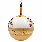 Boule de Noël en porcelaine avec perles et strass 8 cm, référence 16, vue complémentaire 5