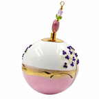 Boule de Noël en porcelaine avec perles et strass 8 cm, référence 17, vue complémentaire 5